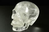 Realistic, Polished Brazilian Quartz Crystal Skull #378694-2